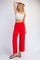 Red Ankle Wide Leg Pants