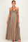 Multicolor Printed V-Neck Halter Maternity Maxi Dress