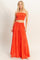 Orange Smocked Tube Top Tiered Skirt Set
