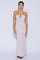 Blush Metal Trim Halter Maxi Dress