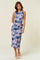 Blue Sleeveless Mesh Dress