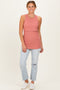 Coral Sleeveless Nursing Tank Top
