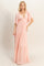 Light Pink Flutter Sleeve Maxi Dress