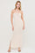 Taupe Halter Neck Twist Bust Midi Dress