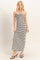 Black Halter Neck Twist Bust Midi Dress