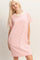 Pink Striped T-Shirt Mini Dress
