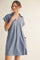 Denim Blue Collared Pocket Dress