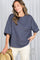 Denim Blue Raw Cut Edge Boxy Tee