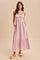 Pink Lace Accent Maxi Dress