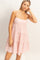 Pink Striped Tiered Cutout Dress