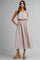 Mauve Polka Dot Crop Tank Midi Skirt Set