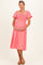 Red Gingham Smocked Maternity Midi Dress