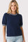 Navy Waffle Knit Sweater Top