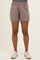 Mocha Mineral Wash Terry Maternity Short