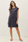 Charcoal Garment Washed Casual Capped Sleeve Dress