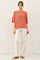 Poppy Oversize Cut Sweater Top With Raw Edge