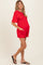 Red Scoop Neck Maternity Romper