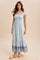 Light Blue Floral Smocked Maxi Dress