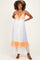 Cream Colorblock Tiered Ruffle Maternity Maxi Dress