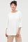 White Pigment Oversized Half-Sleeve T-Shirt