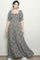 Olive Vintage Floral Smocked Puff Sleeve Maxi Dress
