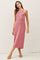 Dusty Rose Ribbed Midi Tank Dress