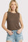 Dark Mocha Knit Sleeveless Top
