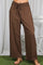 Brown Drawstring Waistband Pants