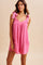 Pink Gingham Shoulder Strap Romper
