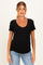 Black Lace Trim Ribbed Maternity Top