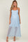 Light Blue Sleeveless Lace Maternity Maxi Dress