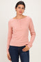 Ginger Striped Button Henley Top