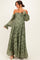 Olive Lace Off Shoulder Long Sleeve Maternity Maxi Dress