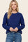 Light Navy Honeycomb Knit Sweater