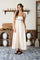 Natural Contrast Trim Maxi Dress