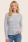Ivory Navy Basic Pinstripe Sweater