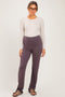 PinkBlush Purple Foldover Maternity Lounge Pants