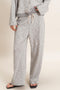 Heather Grey Contrast Waist Drawstring Maternity Pants
