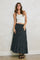 Black Polka Dot Tiered Maxi Skirt