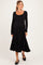 Black Long Sleeve Scoop Neck Maternity Maxi Dress