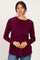 Burgundy Nursing Lift-Up Long Sleeve Top