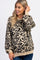 Black Leopard Knit Puff Sleeve Maternity Sweater