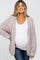 Beige Oversized Bubble Sleeve Maternity Cardigan
