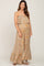 Taupe Floral Sleeveless Wide Leg Maternity Jumpsuit