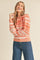 Clay Ivory Puff Shoulder Striped Sweater