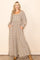 Beige Floral Smocked Wide Leg Jumpsuit