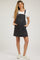 Black Denim Maternity Overall Dress