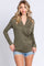 Olive Long Sleeve Wrap Nursing Top