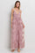 Mauve Floral Lace Overlay Maxi Dress