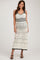 Cream Contrast Trim Crochet Maternity Maxi Swim Cover Up